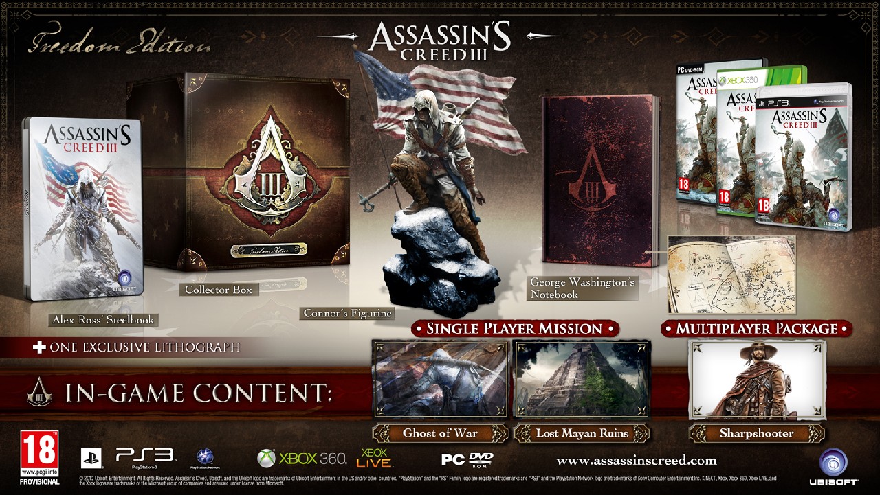 Ubisoft Announces Assassin’s Creed 3 Special Editions For PAL Territories