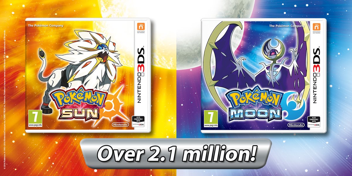 Pokemon Sun And Moon Already Sells 2.1 Million Copies In Europe