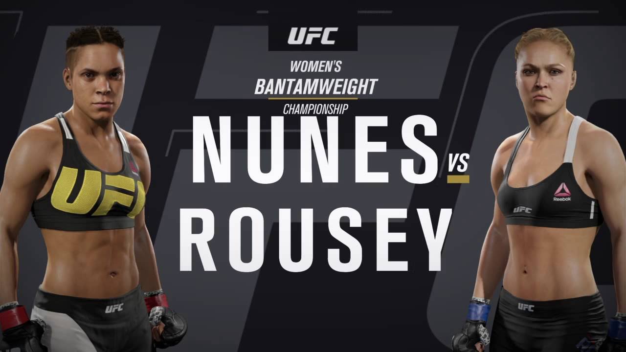 EA Sports UFC 2 Predicts Rousey vs Nunes UFC 207 Fight