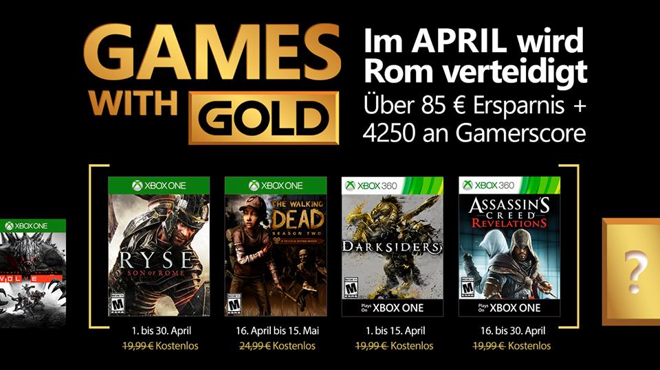 Xbox Austria Reveals Games With Gold April 2017 Lineup