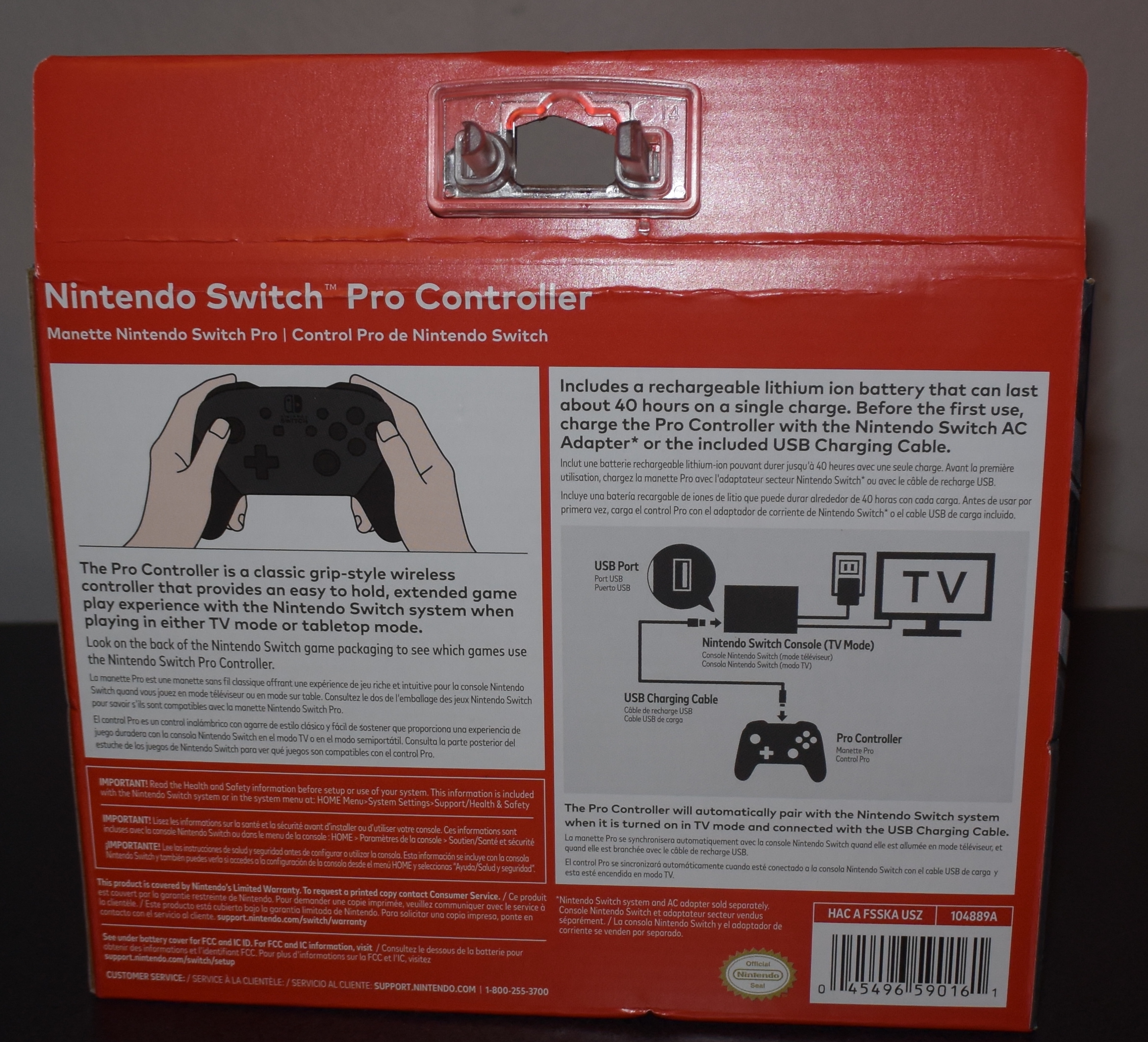 nintendo switch pro controller box