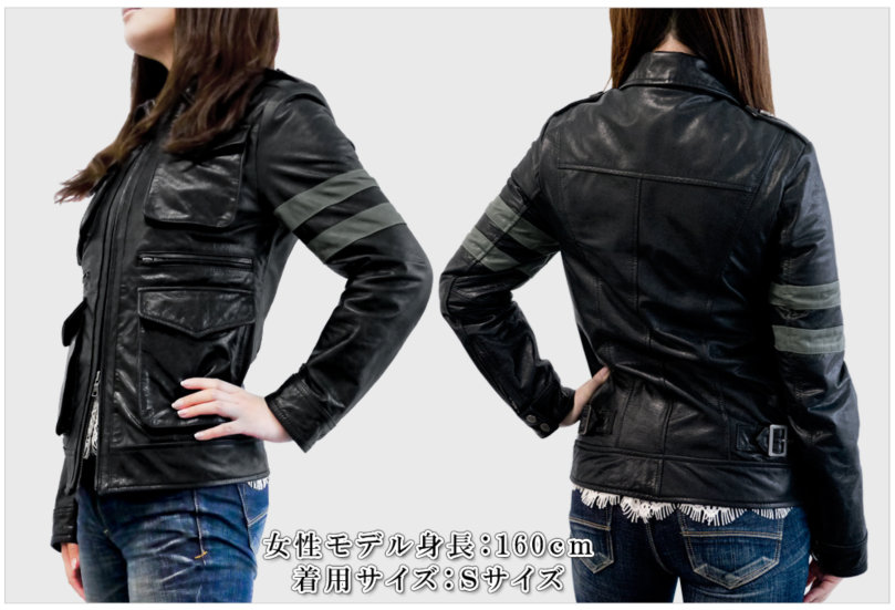 Resident Evil 6 Leather Jacket Displayed