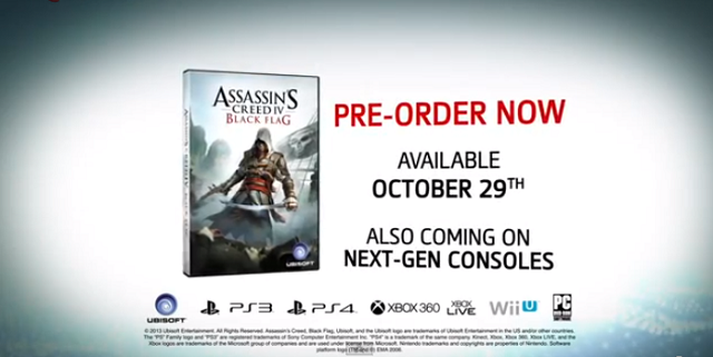Assassin’s Creed IV: Black Flag Coming To PS4 And Release Date Revealed