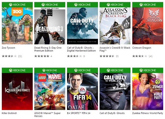 xbox one live store