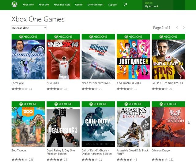 digital games for xbox