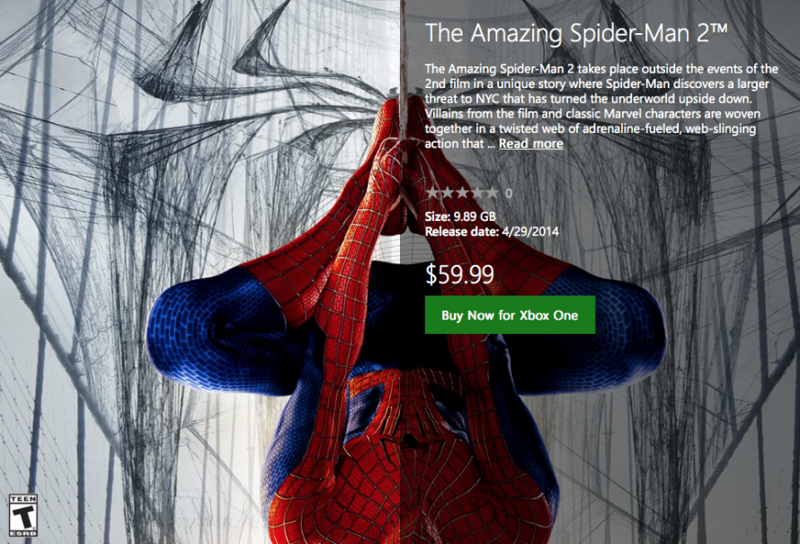 the amazing spider man 2 xbox one