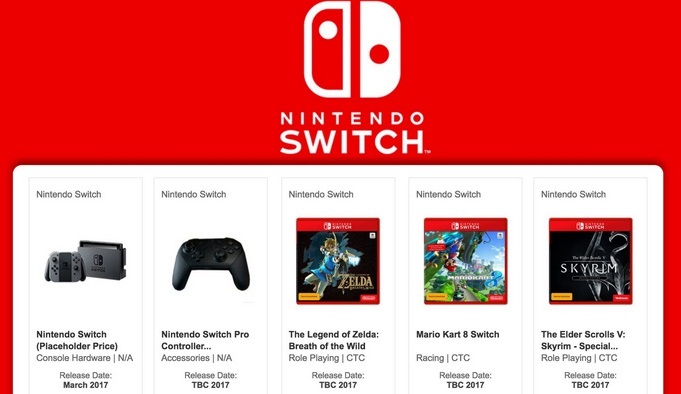 nintendo switch rumored games