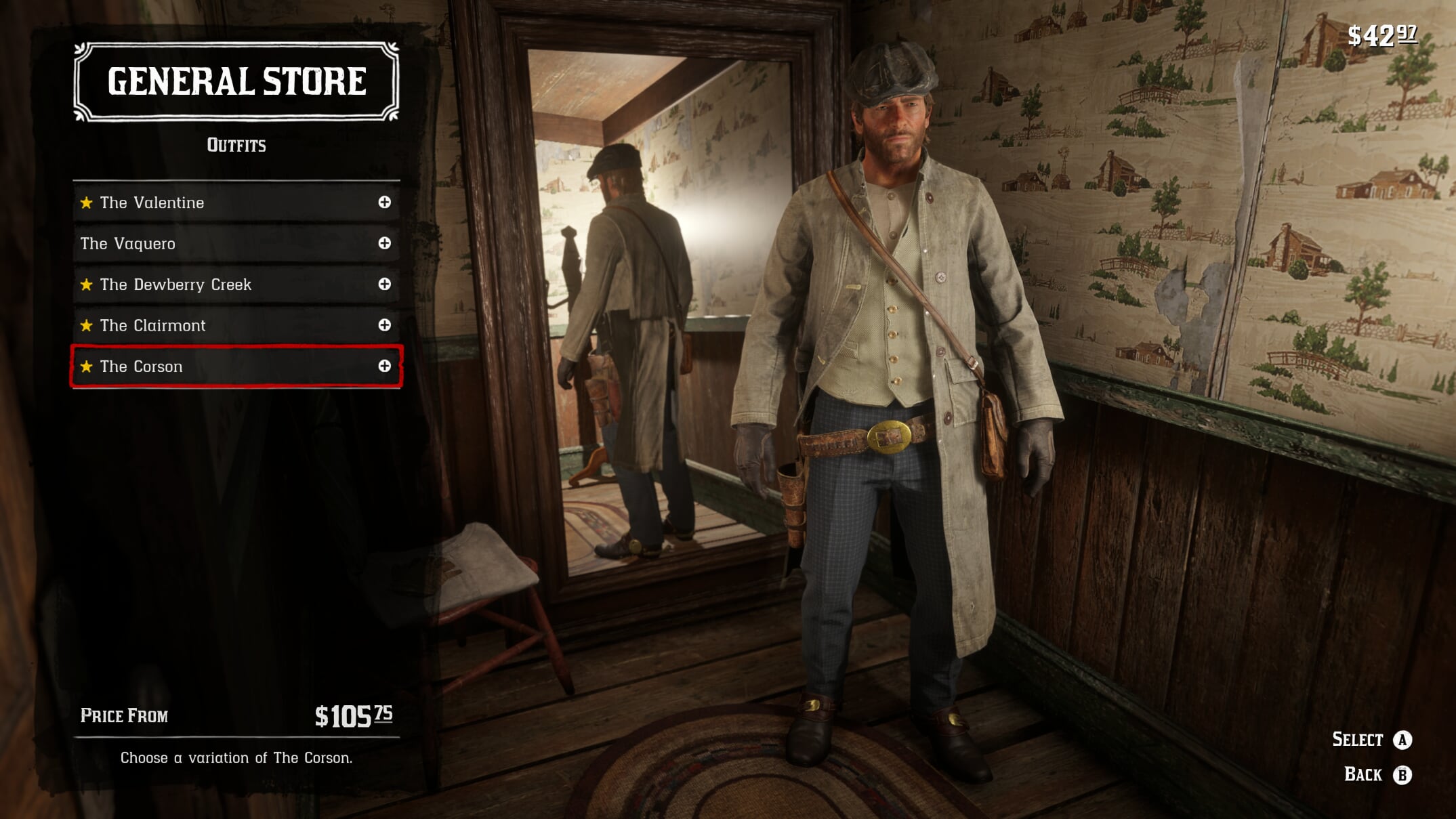 red dead redemption 2 clothing store