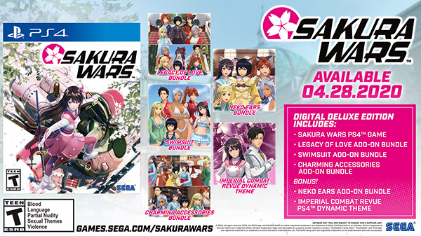 Sakura Wars Launch and Digital Deluxe 